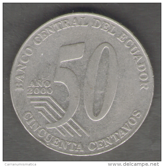 ECUADOR 50 CENTAVOS 2000 - Ecuador