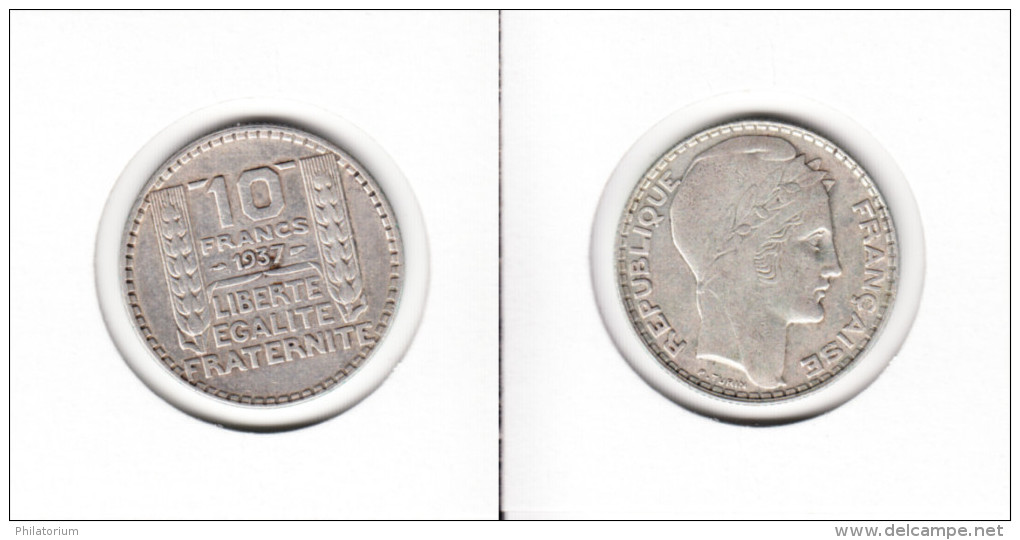 France  10 Francs 1937 (argent) - Autres & Non Classés