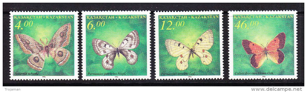 KAZ-	26	KAZAKHSTAN – 1996 BUTTERFLIES - Vlinders