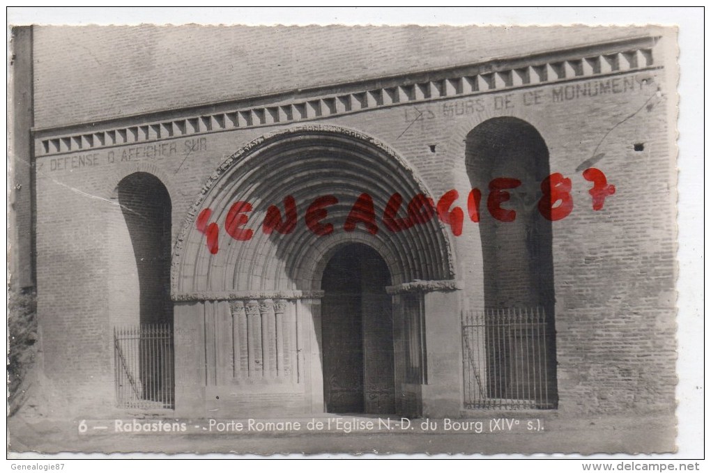 81 - RABASTENS - PORTE ROMANE DE L' EGLISE N.D. DU BOURG - Rabastens