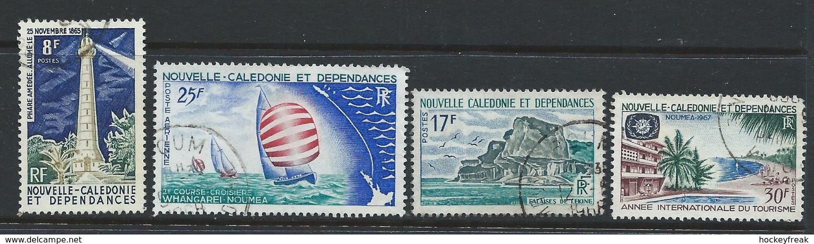 New Caledonia 1965-67 - 4 X VGU-FU Issues SG397, 424-425 & 428 Cat £11.75 SG2015 - See Full Description Below - Used Stamps