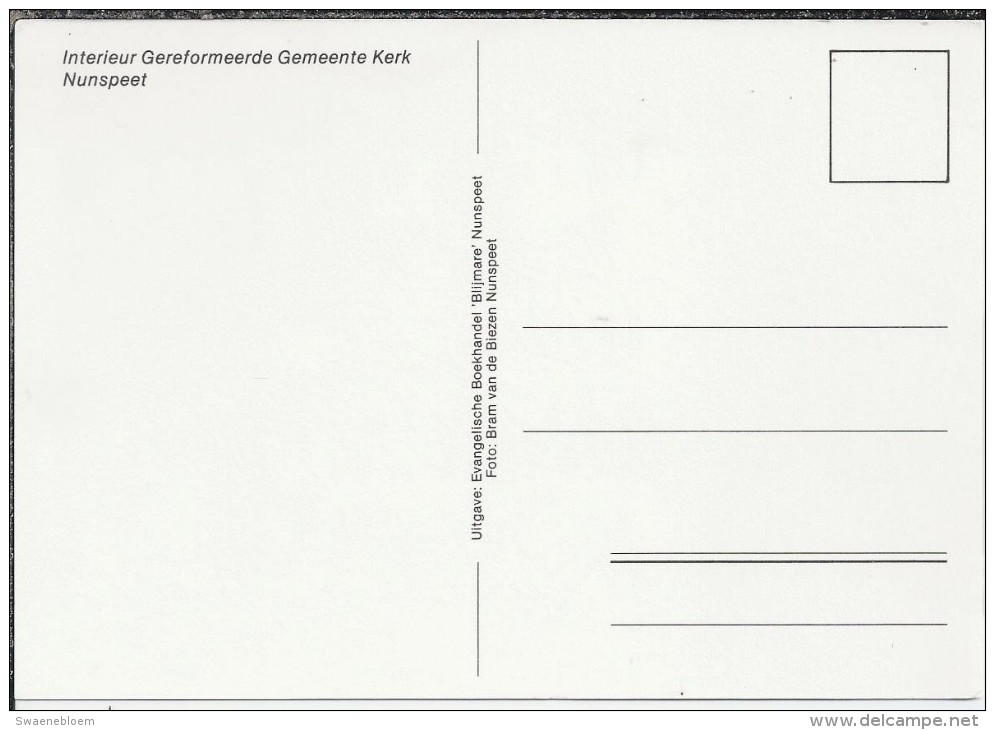 NL.- Nunspeet. Gereformeerde Gemeente Kerk. Interieur. Orgel. Bijbel. 2 Scans - Nunspeet