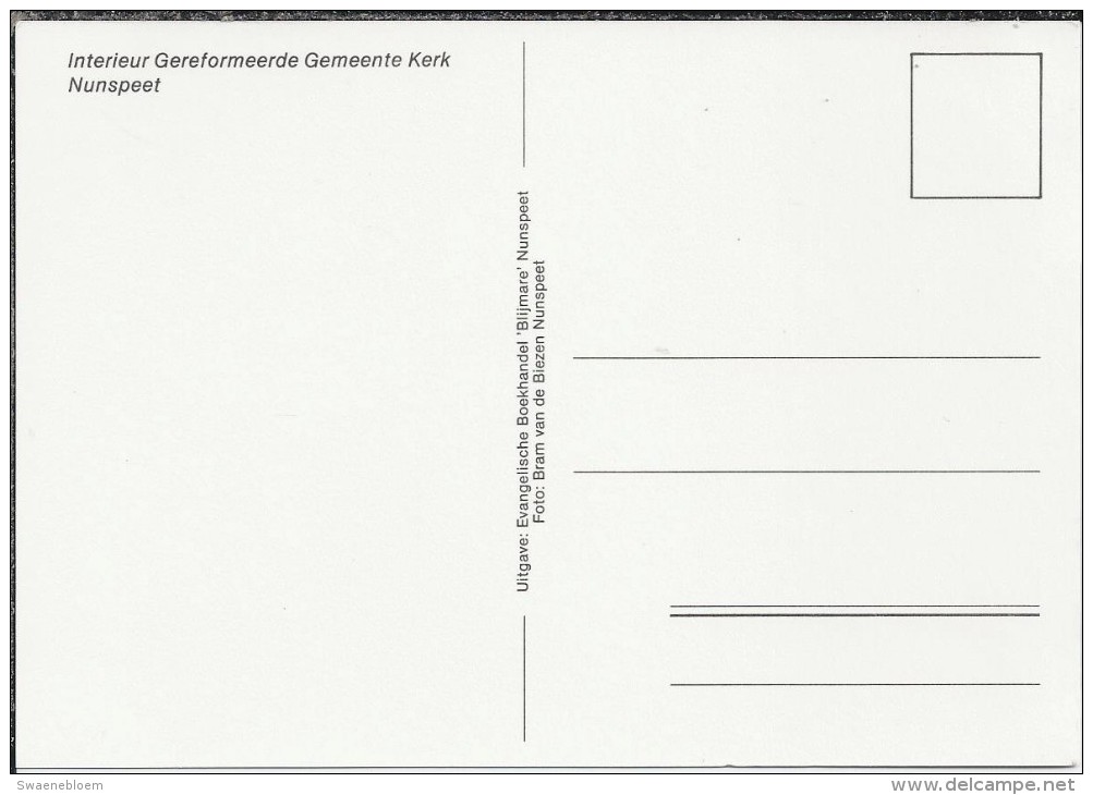 NL.- Nunspeet. Gereformeerde Gemeente Kerk. Interieur. Doopvont. 2 Scans - Nunspeet