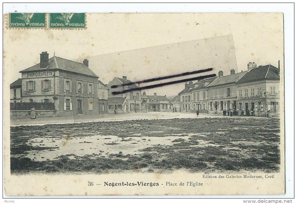 CPA - Nogent Les Vierges - Place De L'église - Nogent Sur Oise