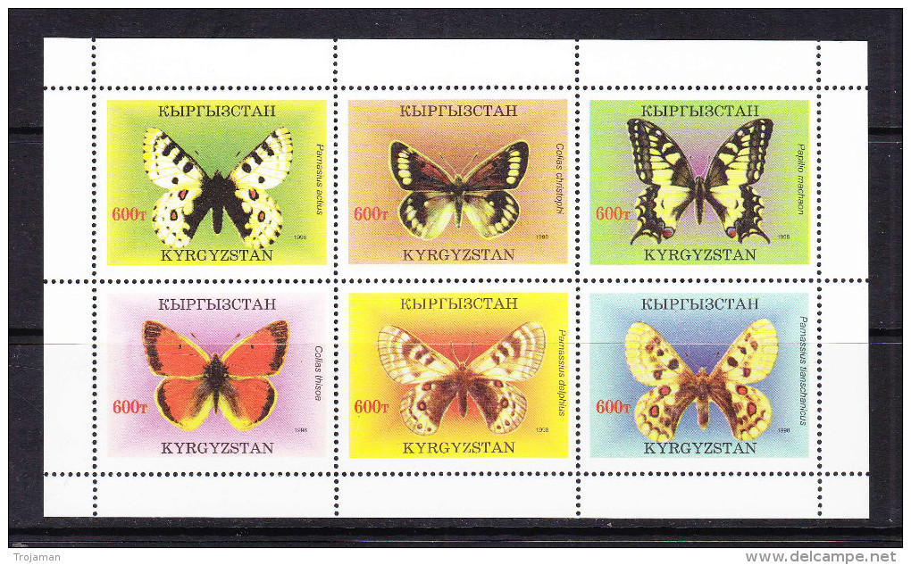 KGZ-	22	KYRGYSZTAN – 1998 BUTTERFLIES - Vlinders