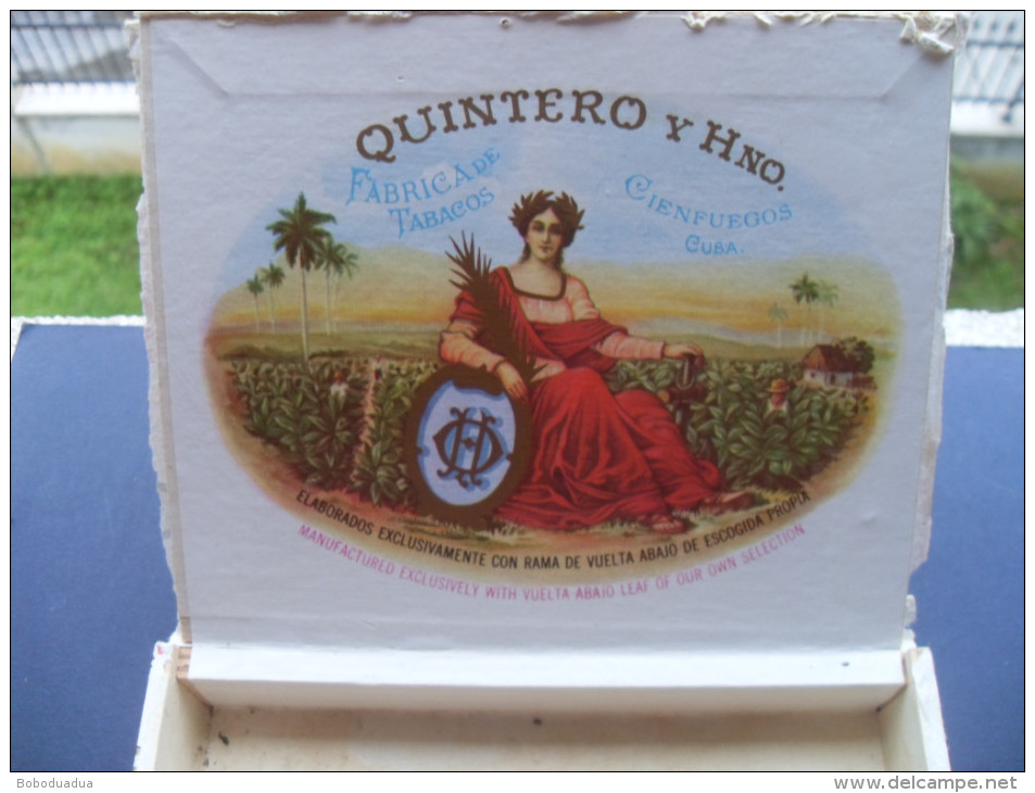 SCATOLA SIGARI QUINTERO Y HNO CINFUEGOS CUBA (VUOTA) - Contenitori Di Tabacco (vuoti)