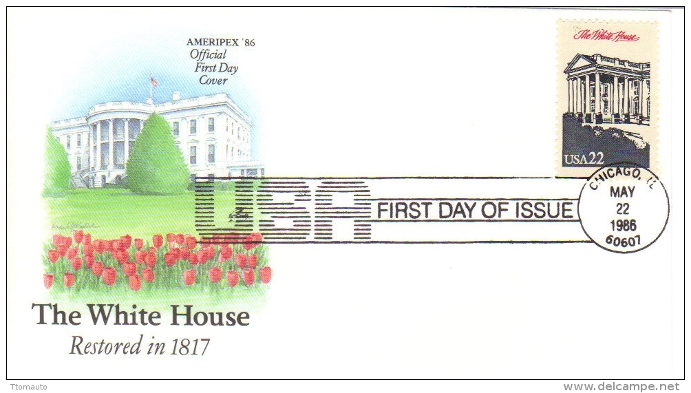 US Presidents  -   The White House  -  1er Jour  -  FDC - George Washington