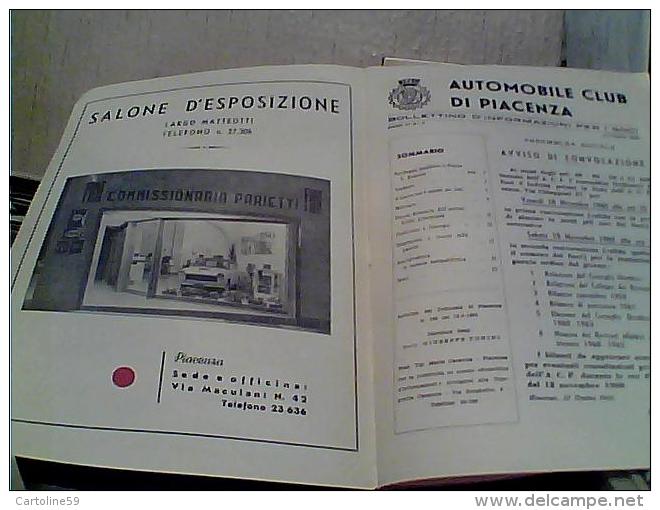 LIBRO 26 PG AUTOMOBILE CLUB PIACENZA  PUBBLICITA AUTO CAR OPEL RECORD  TERME S ANDREA BAGNI 1960 EL8398 - Turismo, Viaggi