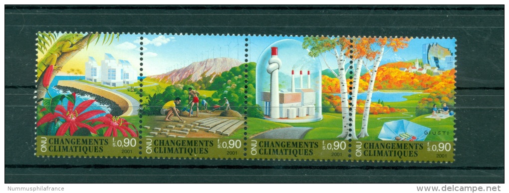 Nations Unies Géneve 2001 - Michel N.428/31 - "Chamgements Climatiques" - Ongebruikt