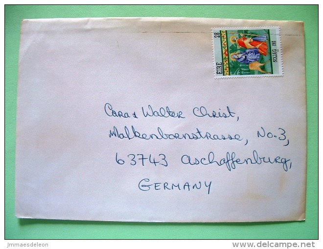 Ireland 1993 Cover To Germany - Christmas - Travel To Egypt - Donkey - Lettres & Documents