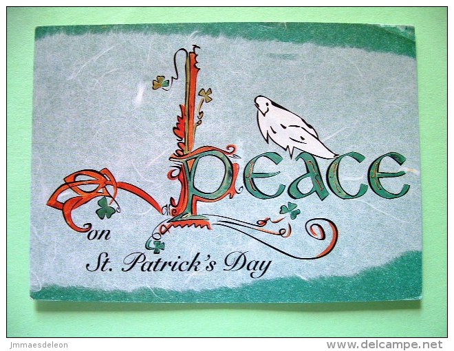 Ireland 1994 Pre Paid Postcard "Peace Dove - St. Patrick" To Germany - Clover - Cartas & Documentos