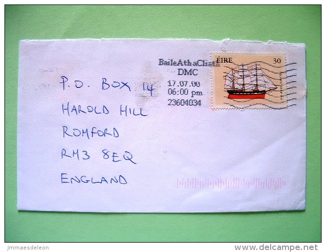 Ireland 2000 Cover To England - Emigrant Ship (Scott 1227 = 1.5 $) - Lettres & Documents