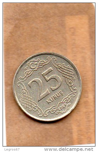 PIECE DE 25 KURUS 2009 - Turquia