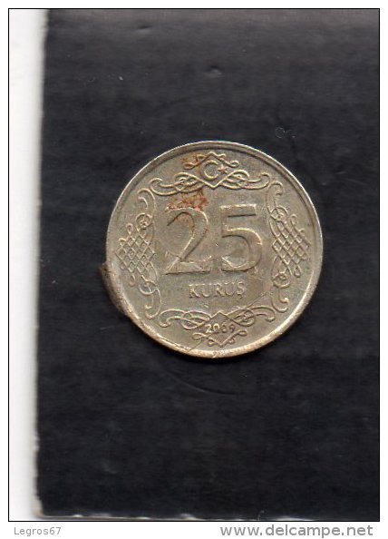 PIECE DE 25 KURUS 2009 - Turquie