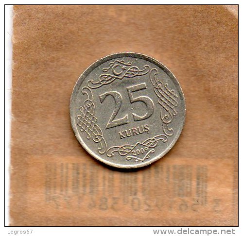 PIECE DE 25 KURUS 2009 - Turquie