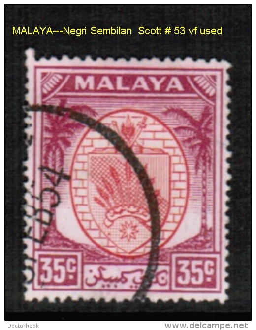 MALAYA---Negri Sembilan    Scott  # 53 VF USED - Negri Sembilan