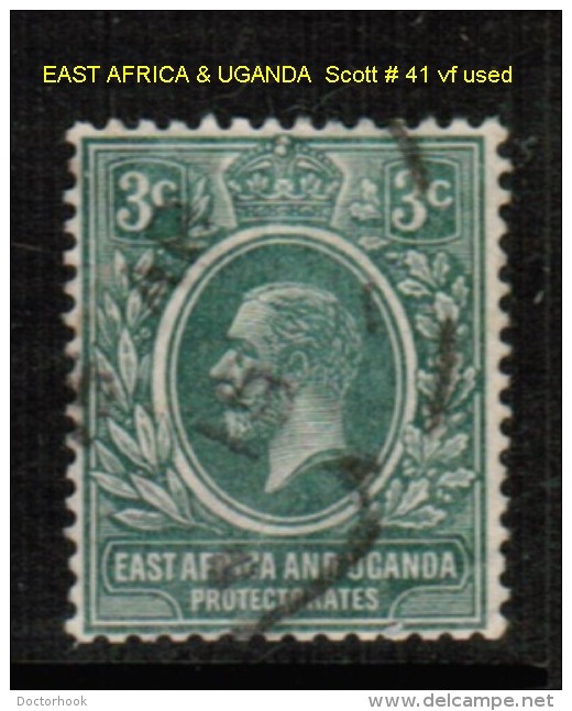 EAST AFRICA &amp; UGANDA PROTECTORATE    Scott  # 41 VF USED - Protectorados De África Oriental Y Uganda