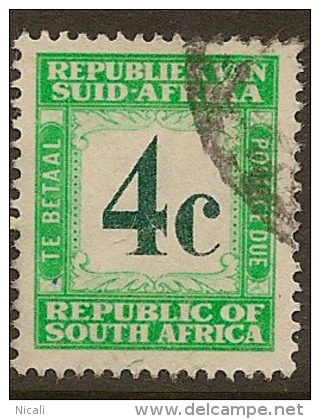 SOUTH AFRICA 1961 4c Postage Due SG D54 U #CM742 - Timbres-taxe