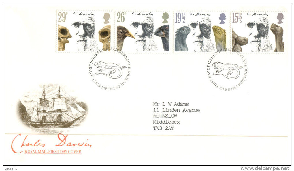 (876) UK FDC Cover - 1982 - Darwin - 1981-1990 Decimal Issues