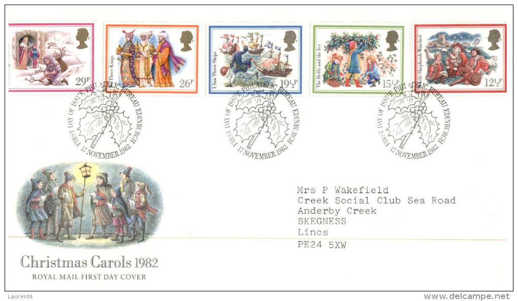 (876) UK FDC Cover - 1982 - Xmas - 1981-1990 Decimal Issues