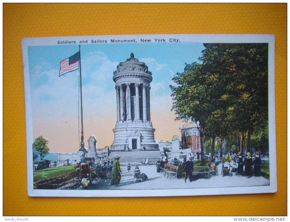 Cpa NEW YORK CITY - Soldiers And Sailors Monument - états Unis - USA - Autres Monuments, édifices