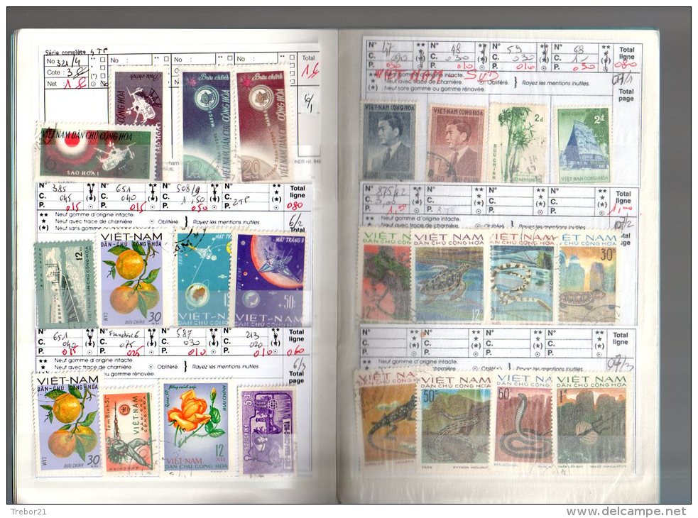 Carnet De VIETNAM . 9 Scans. Cote= 115,25 € - Verzamelingen (in Albums)