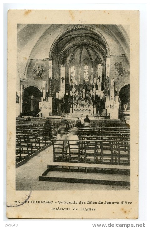 Florensac Souvenir Des Fêtes De Jeanne D'Arc Intérieur De L'église - Other & Unclassified