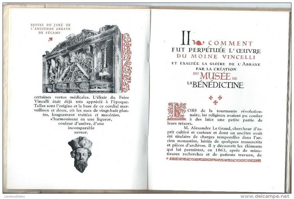 La Bénédictine/Liqueur/ Livret/ Une Oeuvre Née D´un Secret/ Musée De La Bénédictine/FECAMP/Tolmer /vers 1940-50  LIV45 - Alcools