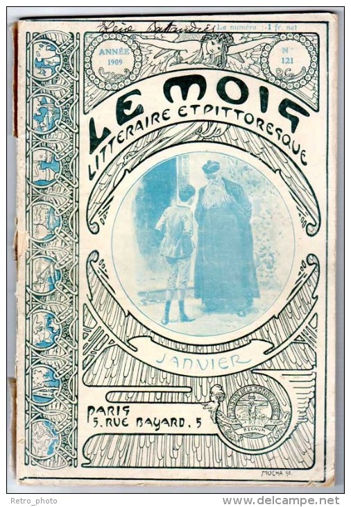 Revue Le Mois Litteraire Et Pittoresque, Couverture Signée Mucha - 1900 - 1949