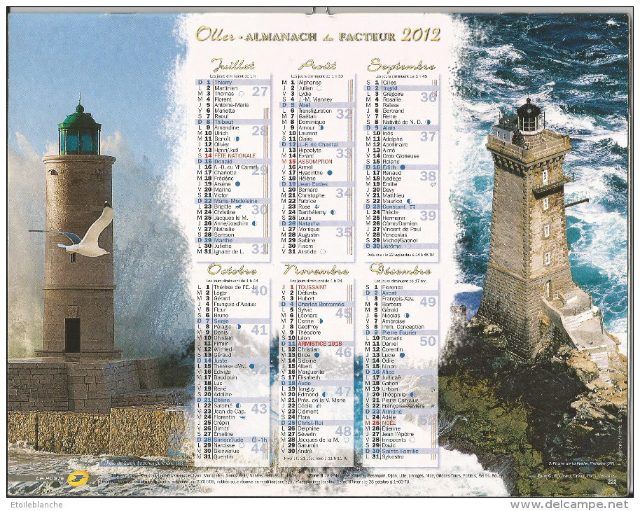 Calendrier Avec Photos, Phares De France, Bretagne, La Jument, Les Pierres Noires La Vieille (Finistère 29) Cassis (13) - Grossformat : 2001-...