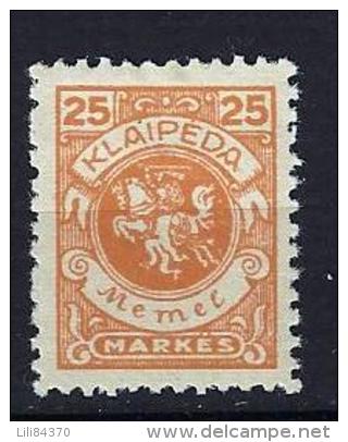 Memel  No 143. X. - Unused Stamps