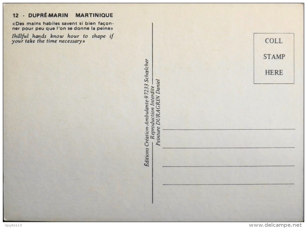 CARTE POSTALE MARTINIQUE - Peinture De Daniel DURAGRIN - T.B.E. - Le Marin