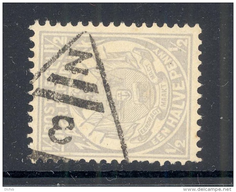 TRANSVAAL, Postmark 8 In Triangle On S. African Republic Stamp - Transvaal (1870-1909)