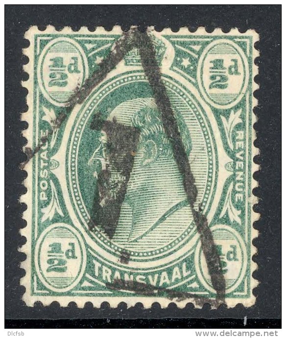 TRANSVAAL, Postmark Large 1 In Triangle On Edward VII Stamp - Transvaal (1870-1909)