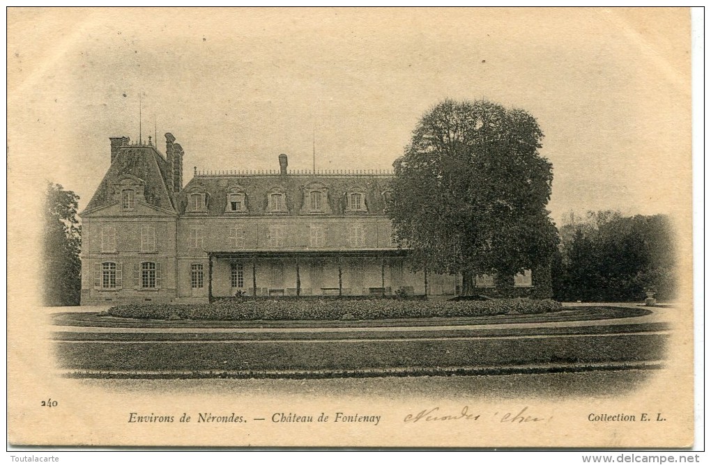 CPA 18 ENVIRONS DE NERONDES CHATEAU DE FONTENAY 1905 - Nérondes