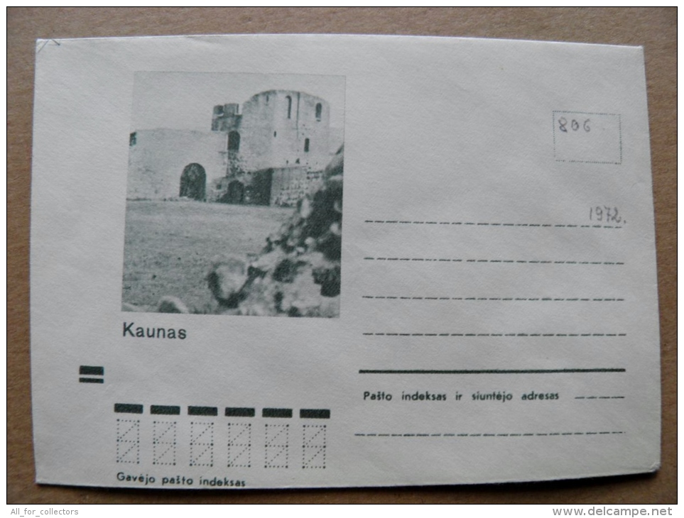 Cover From Lithuania, USSR Occupation Period, Kaunas Castle 1972 806 - Lituanie