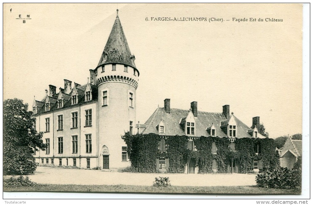 CPA 18 FARGES ALLICHAMPS FACADE EST DU CHATEAU - Autres & Non Classés