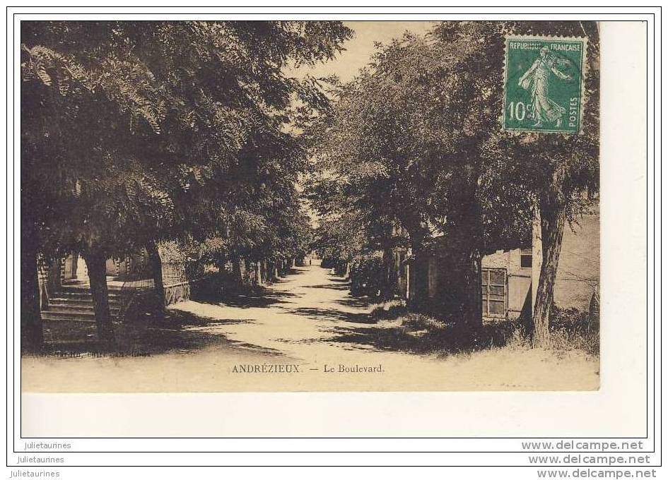 Andrézieux Le Boulevard Cpa Bon Etat - Andrézieux-Bouthéon