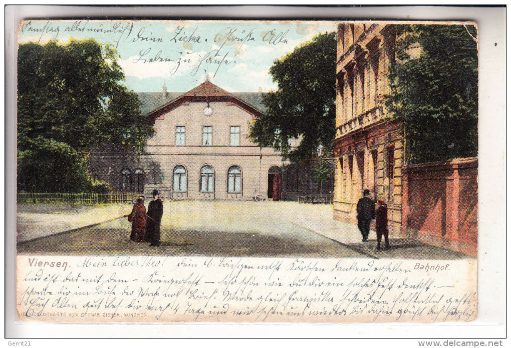 4060 VIERSEN, Bahnhof, La Gare, Station, 190..., Kl. Knick - Viersen