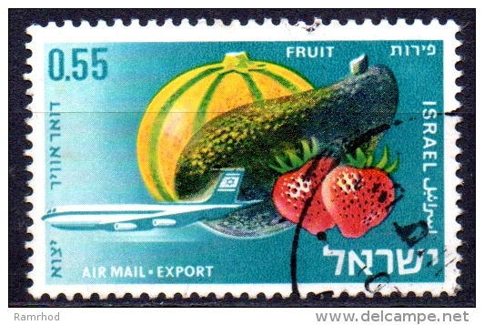 ISRAEL 1968 Air. Israeli Exports - 55a Melon, Avocado & Strawberries  FU - Aéreo