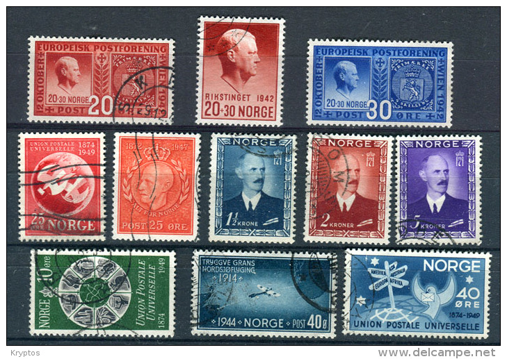 Norway 1942-49. 11 Stamps - Collections