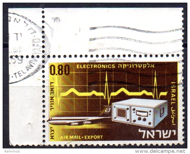 ISRAEL 1968 Air. Israeli Exports - 80a Telecommunication Equipment  FU SLIGHT TEAR CHEAP PRICE - Poste Aérienne