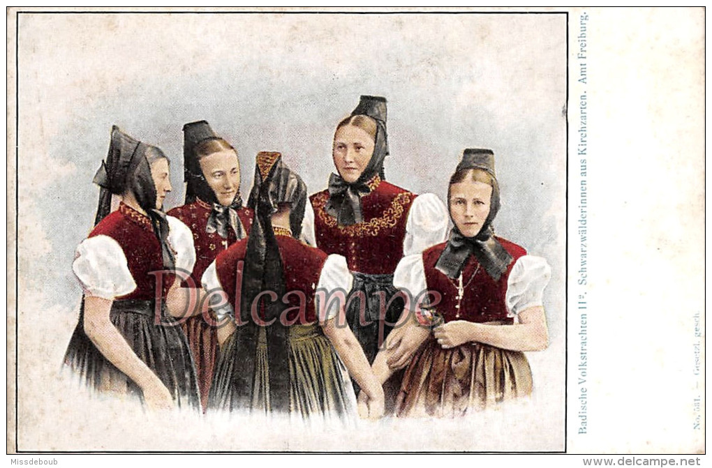Allemagne - Lot 6 - Badische Volkstachten -  Costumes De Regions    - 2 Scans - Collections & Lots