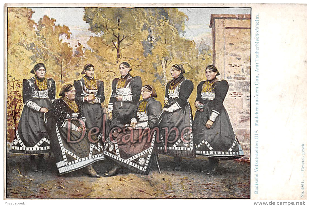 Allemagne - Lot 6 - Badische Volkstachten -  Costumes De Regions    - 2 Scans - Verzamelingen & Kavels