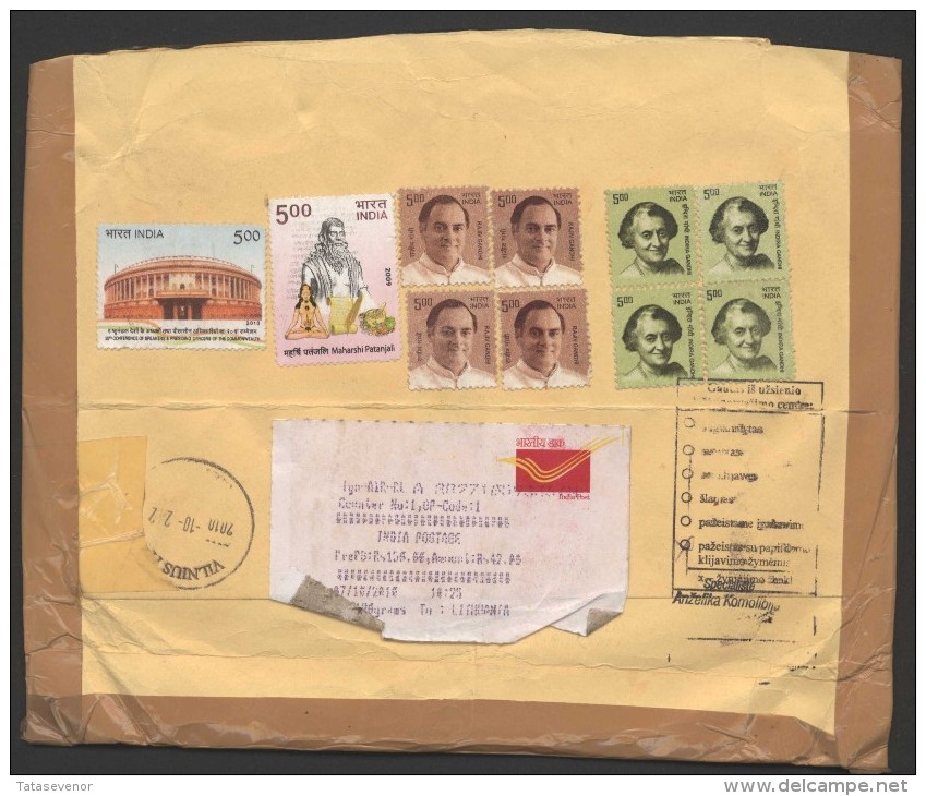 INDIA Postal History Letter Brief IN 023 Personalities Mother Teresa Aviation Helicopter Air Mail - Cartas & Documentos