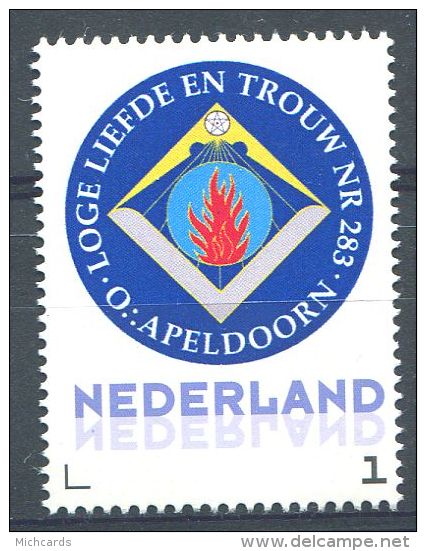 103 PAYS BAS (Nederland) - Masonic Franc Maconnerie 25 Ans Loge .... Apeldoorn - Neuf ** Sans Charniere MNH Personnalise - Franc-Maçonnerie