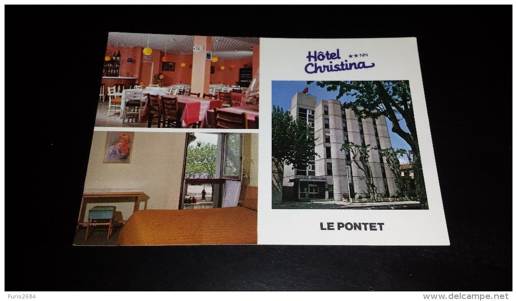 C-12442 CARTOLINA LE PONTET - HOTEL CHRISTINA - VARIE VEDUTE - CAMERE SALA DA PRANZO - Le Pontet