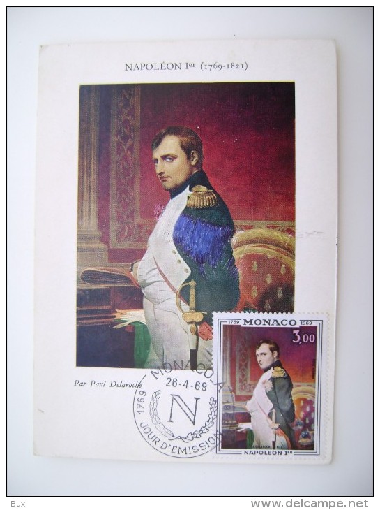 CARTE PREMIER JOUR MAXIMUM FDC  NAPOLEON 1969 - 1960-1969