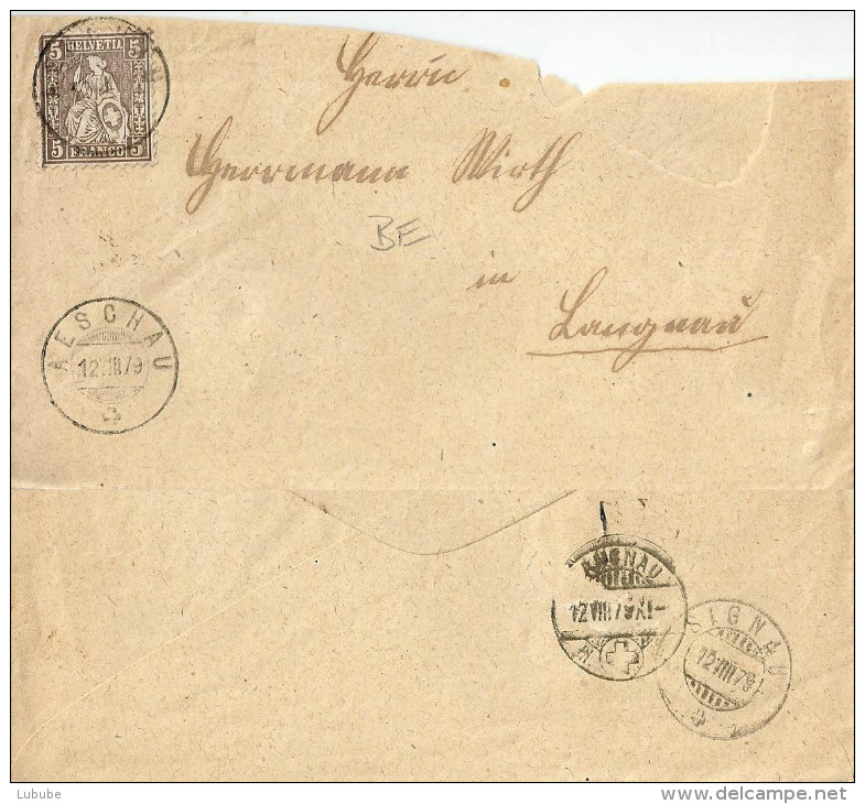 Brief  Aeschau - Signau - Langnau           1879 - Storia Postale