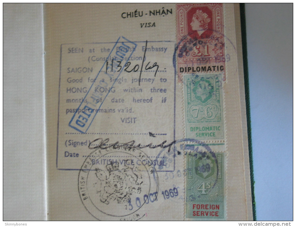 Indo-China Vietnam Passport !  Reisepass Passeport Passaporte Diplomatic Revenue!  Indochina - Historical Documents